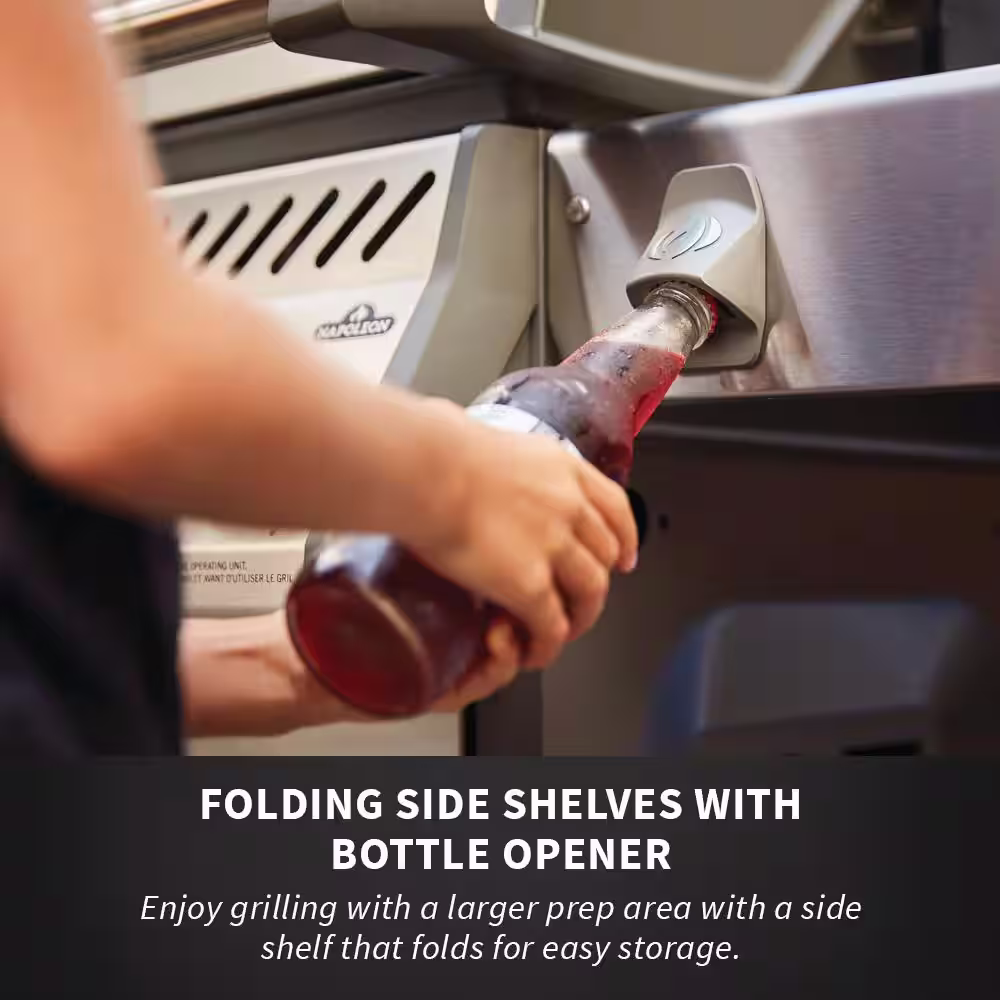 NAPOLEON Rogue 3-Burner Natural Gas Grill with Infrared Rear and Side Burners in Stainless Steel