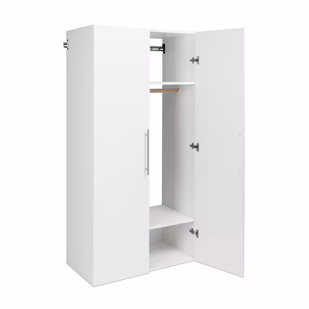 Prepac HangUps 36 in. W x 72 in. H x 20 in. D Wardrobe Cabinet in White (1-Piece)