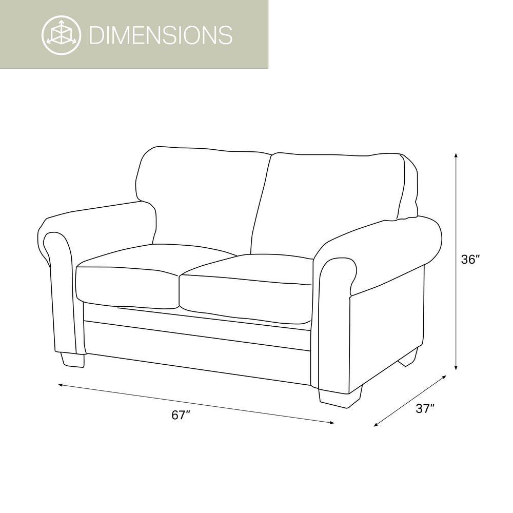 American Furniture Classics Deer Valley Lodge 67 in. brown Pattern Microfiber 2-Seater Loveseat with Removable Cushions