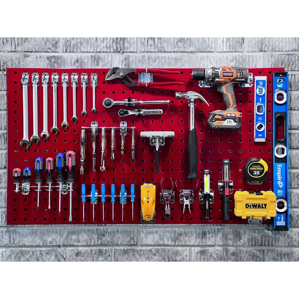Triton Products 3/8 in. Red Pegboard Wall Organizer