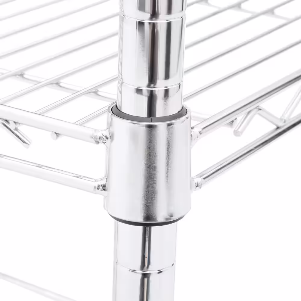 Honey-Can-Do 48 in. x 68 in. Heavy Duty Steel Rolling Closet Garment Rack in Chrome