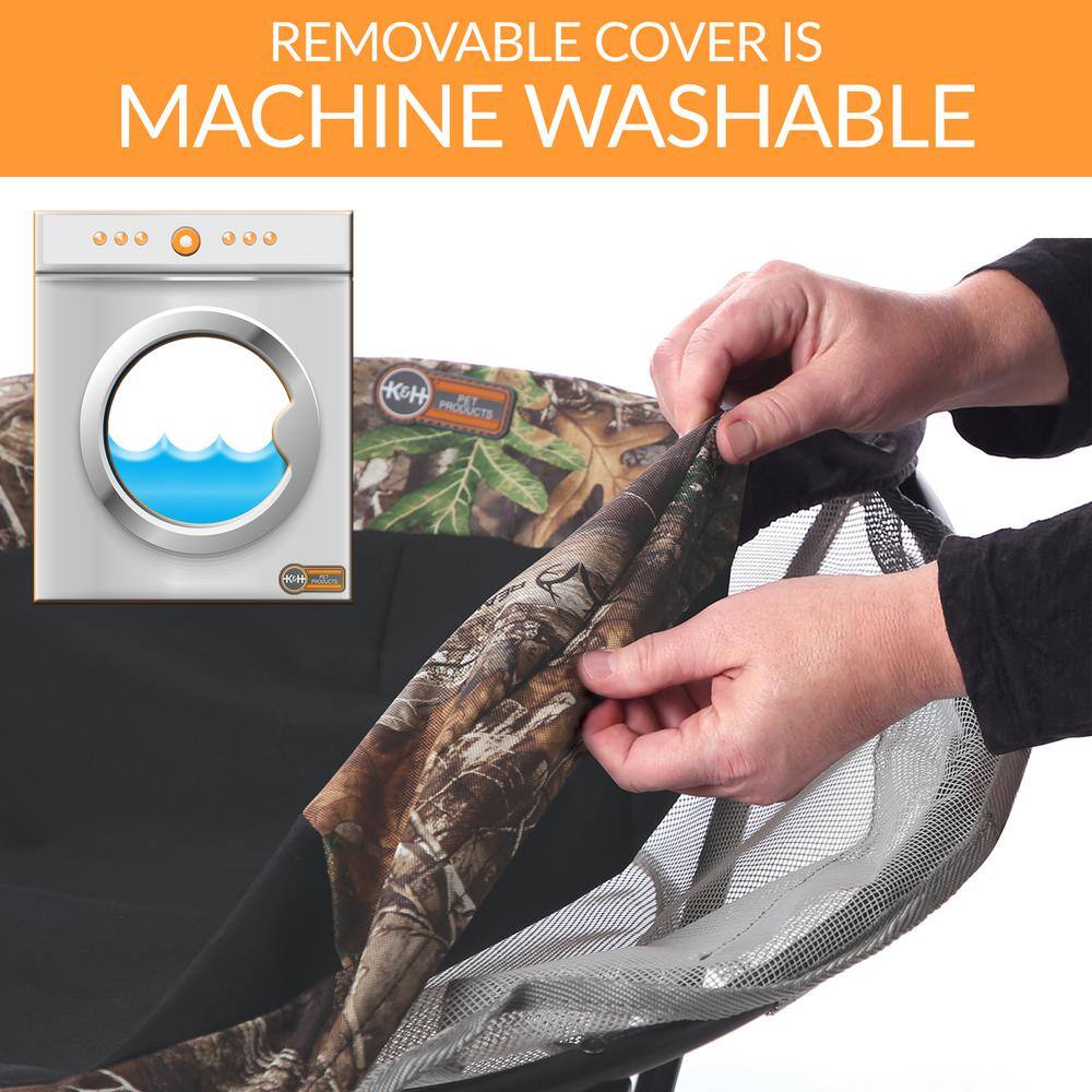 K and H Pet Products K&H Large Realtree Edge Elevated Cozy Cot/Bed