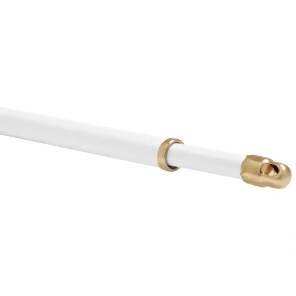 None 12 in. - 22 in. White Sash Rod Pair 5/16 in. Dia