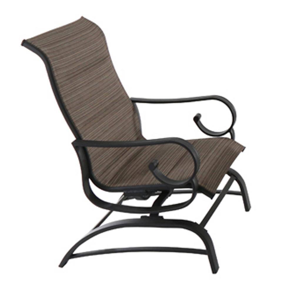 Royal Garden River Oak 4-Piece Metal Patio Conversation Set with Padded Sling