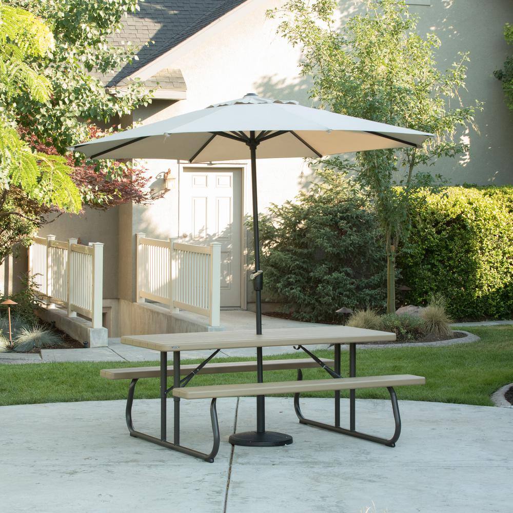 Lifetime 6 ft. Folding Picnic Table: Heather Beige
