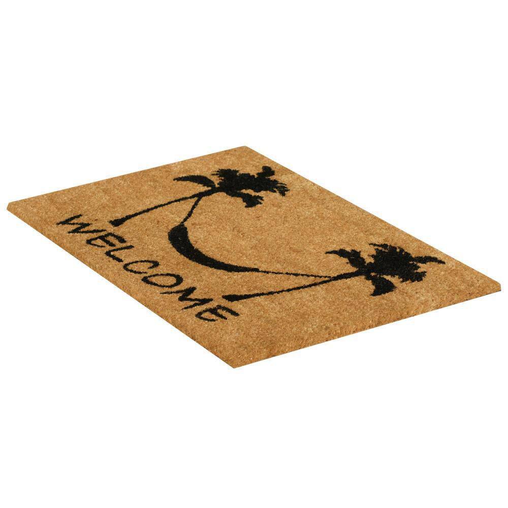 Rubber-Cal Chillin by the Shore 18 in. X 30 in.  Beach Welcome Mat