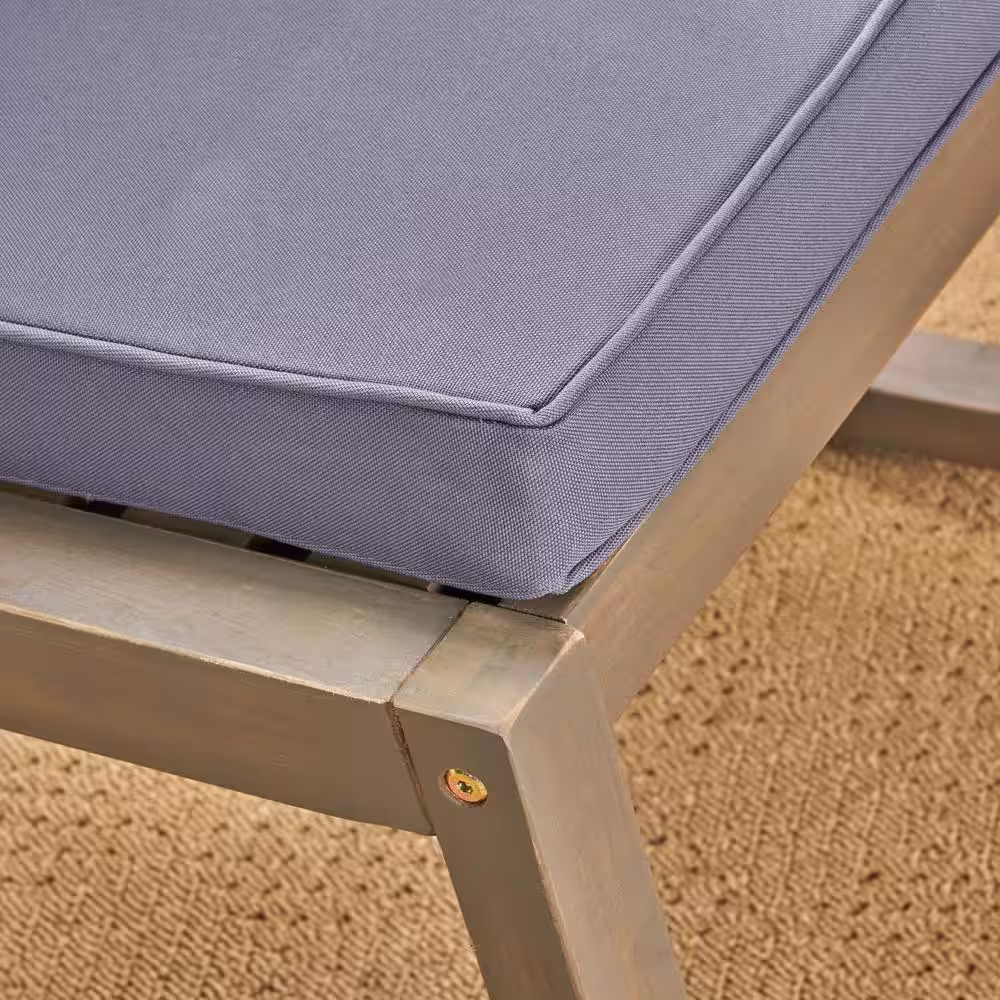 Noble House Champlain Grey 3-Piece Wood Patio Conversation Set with Dark Grey Cushions