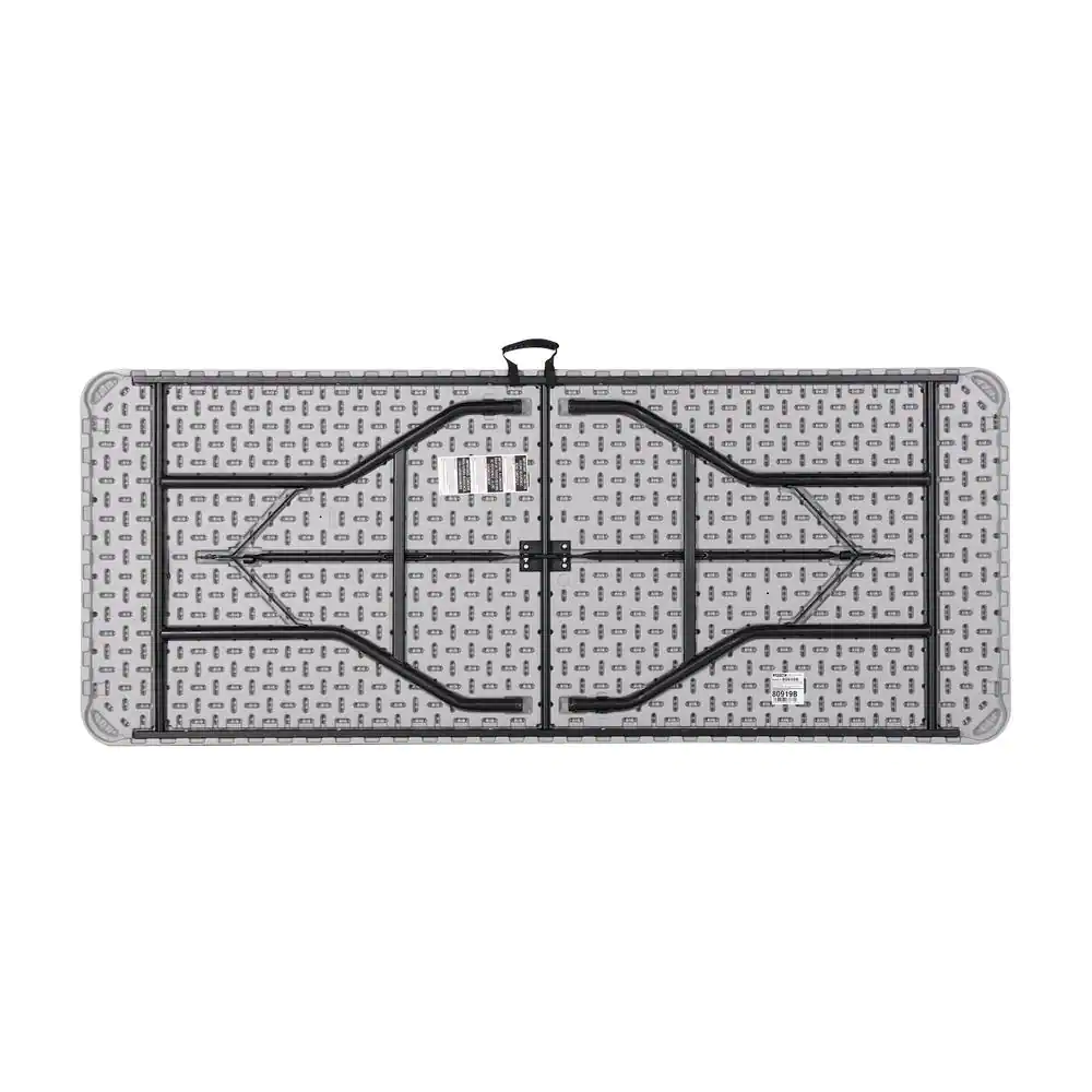 None 6 ft. Gray Plastic Top Folding Table