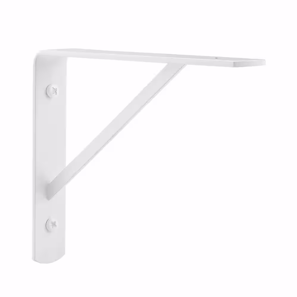 Everbilt 5 in. x 6 in. White Steel Medium Duty Shelf Bracket