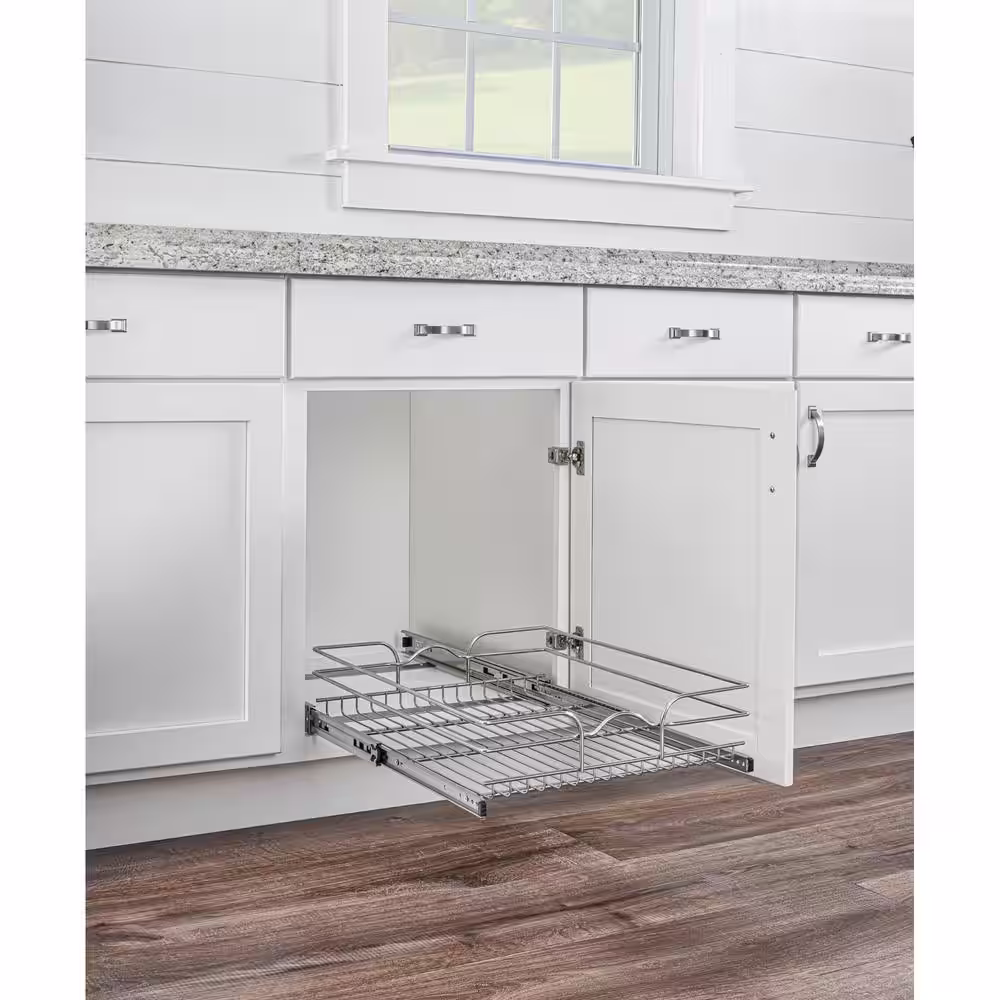 Rev-A-Shelf 15 in. x 20 in. Single Kitchen Cabinet Pull Out Wire Basket