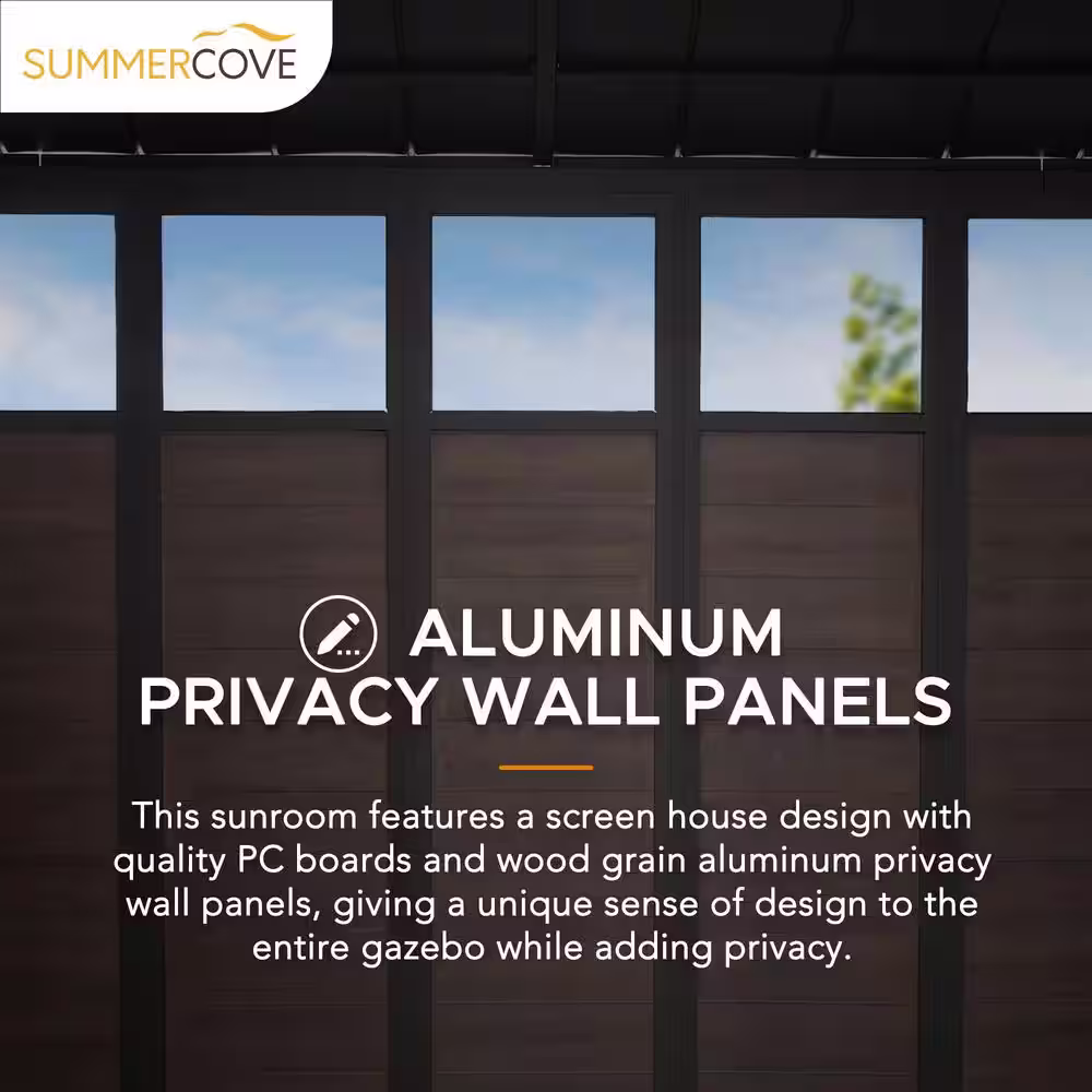 Sunjoy 11 ft. x 11 ft. Leanna Multi-Purpose Studio/Hot Tub Shelter