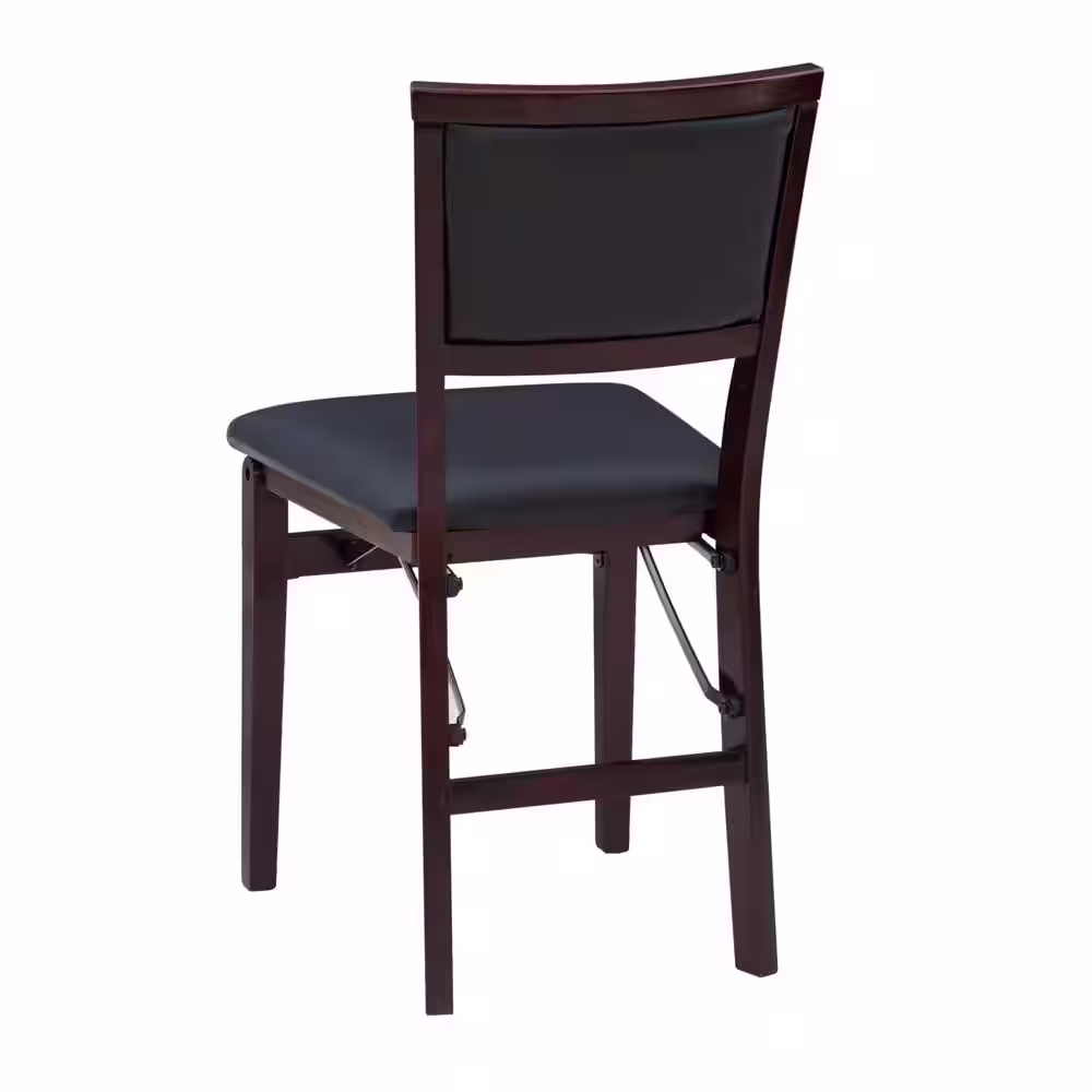 None Noelle Merlot Pad Wood Folding Chair (Carton of 2)