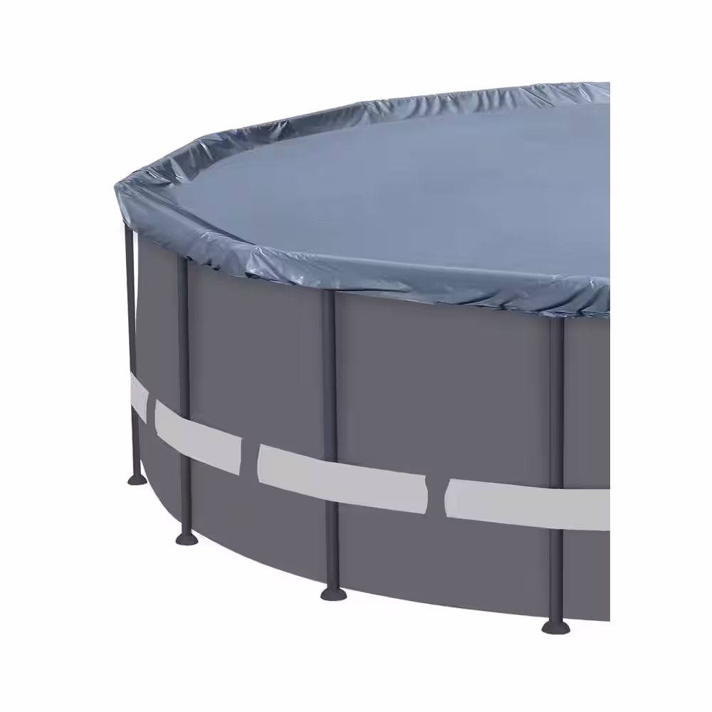 Sunneday Bluebay 18 ft., 52 in. Round Soft-Sided Pool Grey/Grey Tubing