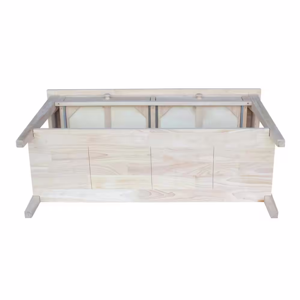 International Concepts Spencer 48 in. Beige Standard Rectangle Wood Console Table with Drawers