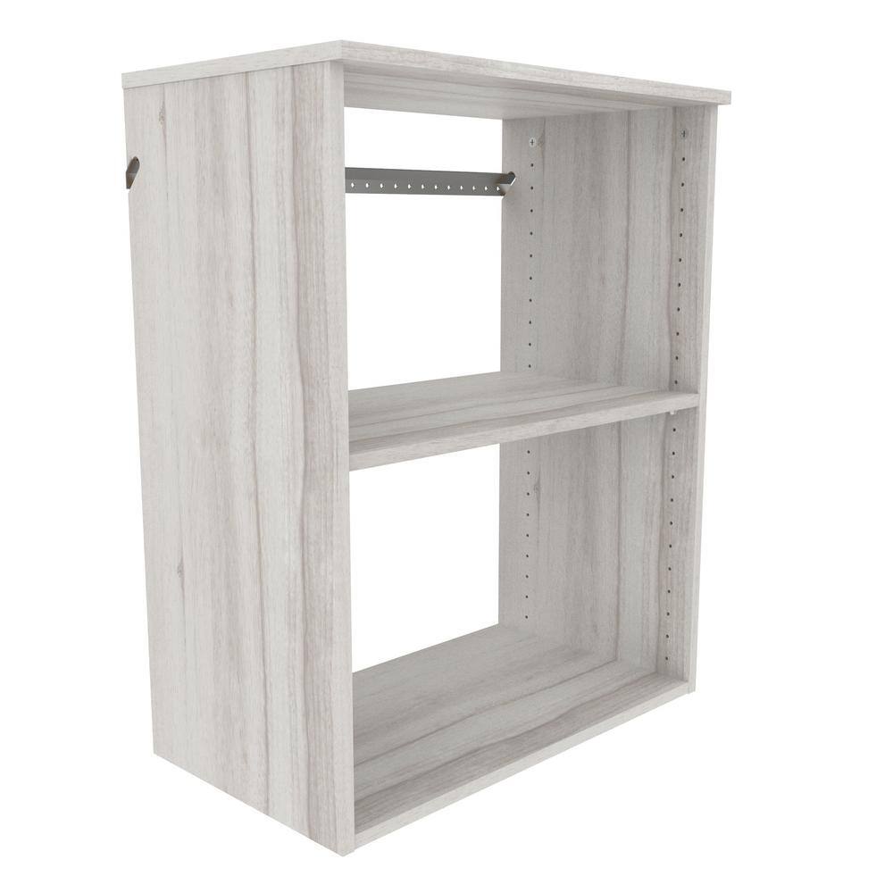 ClosetMaid Style+ 14.59 in. D x 25.12 in. W x 31.28 in. H Bleached Walnut Wood Closet System Hanging Tower