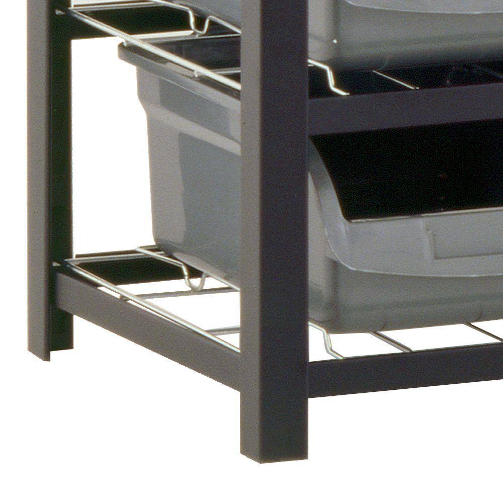 Sandusky 57 in. H x 44 in. W x 16 in. D Steel Commercial Bin Shelving Unit in Gray