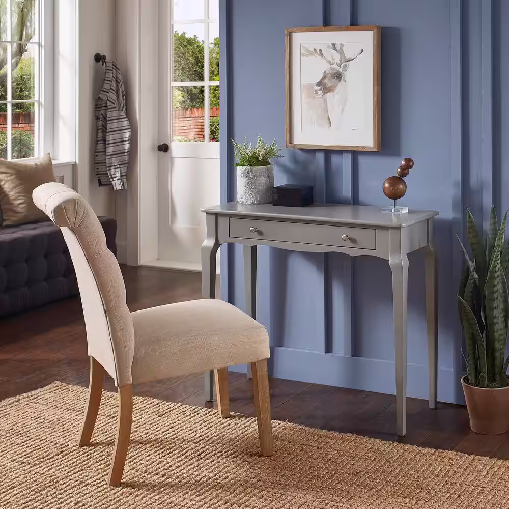 HomeSullivan 36 in Frost Grey 1-Drawer Rectangle Wood Accent Console Sofa Table