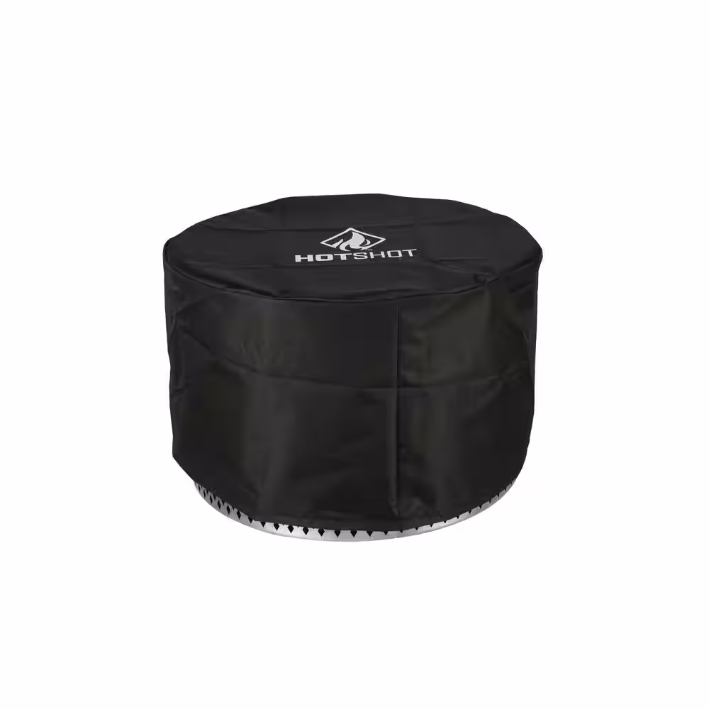 HotShot Homestead Low Smoke 25 in. Round Wood-Burning Fire Pit in Matterhorn Gray with Cover