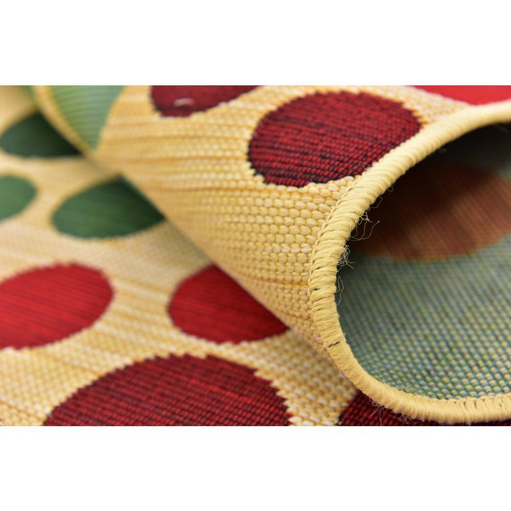 Unique Loom Outdoor Spark Beige 6' 0 x 6' 0 Square Rug