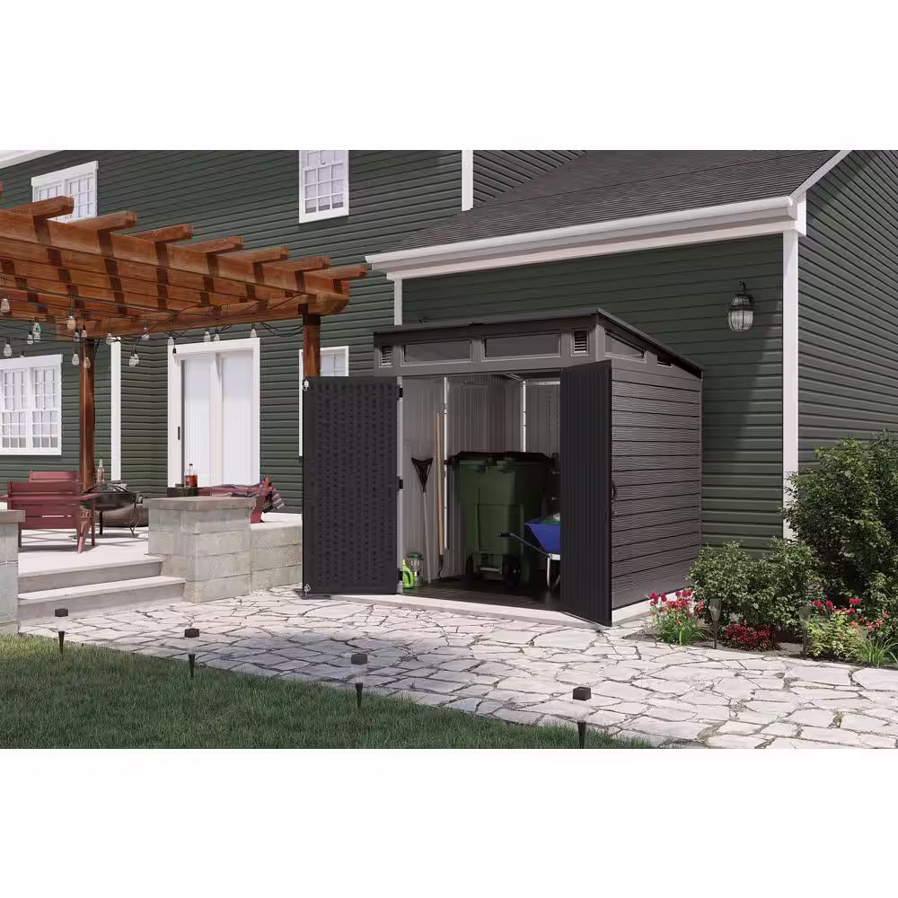 Suncast Modernist 7 ft. W x 7 ft. D Plastic Shed (52 sq. ft.)