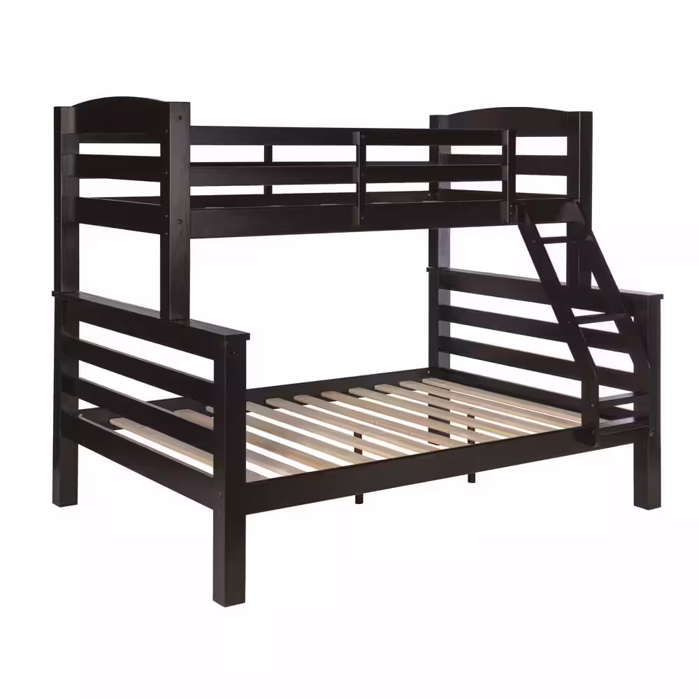 Powell Company Sanders Black Twin Over Full Bunk Bed with Heavy Duty Slats