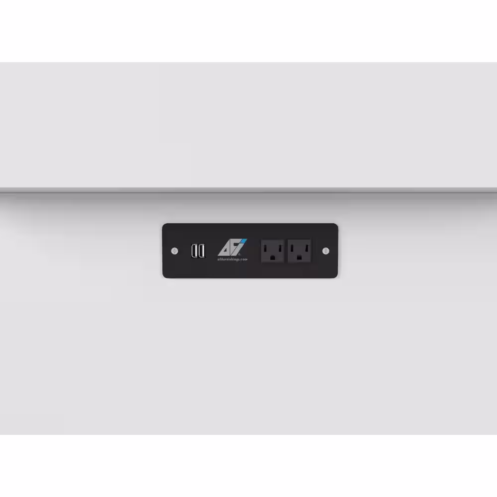 AFI Sydney Twin White Solid Wood Murphy Bed Chest with Storage Drawer and Charging Station