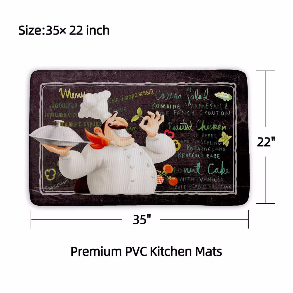 EverGrace The Chef Romaine Rectangle Kitchen Mat 22in.x 35in.