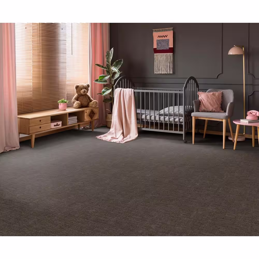 Home Decorators Collection Wheatfield - Granite - Gray 34 oz. SD Polyester Pattern Installed Carpet