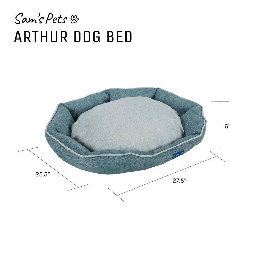 Sam's Pets Arthur Large Teal Hexagon Dog Bed