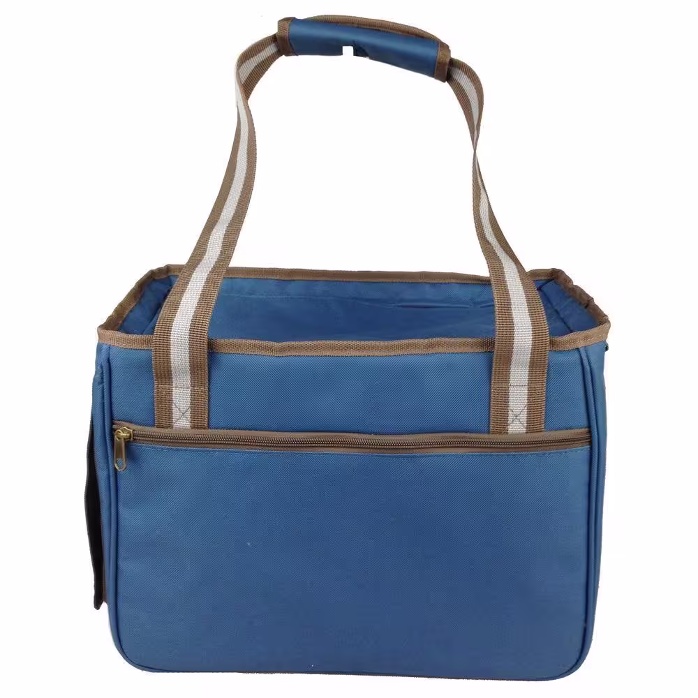 PET LIFE Blue Fashion Canvas Pet Carrier - Medium
