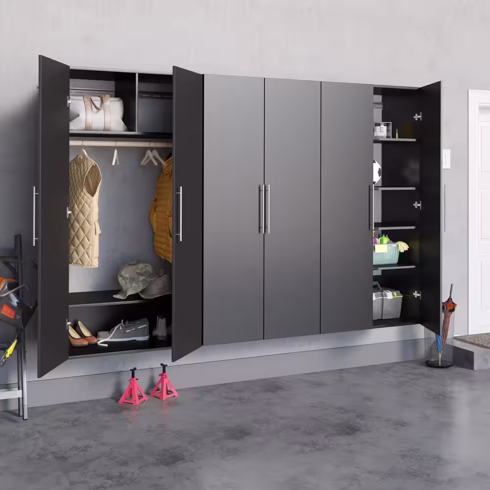 Prepac HangUps 36 in. W x 72 in. H x 20 in. D Wardrobe Cabinet in Black ( 1-Piece )