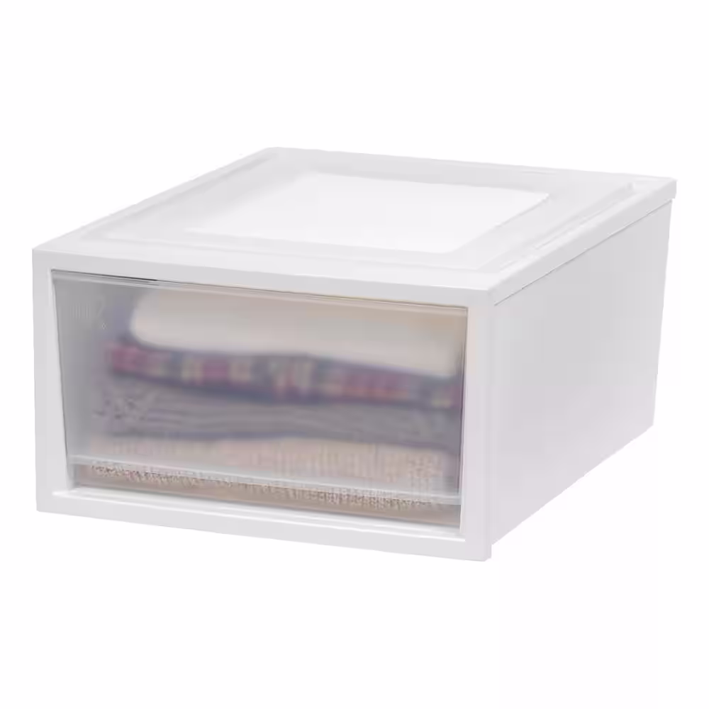 None 15.75 in. W x 9.25 in. H White 3-Drawers Box Chest Drawer