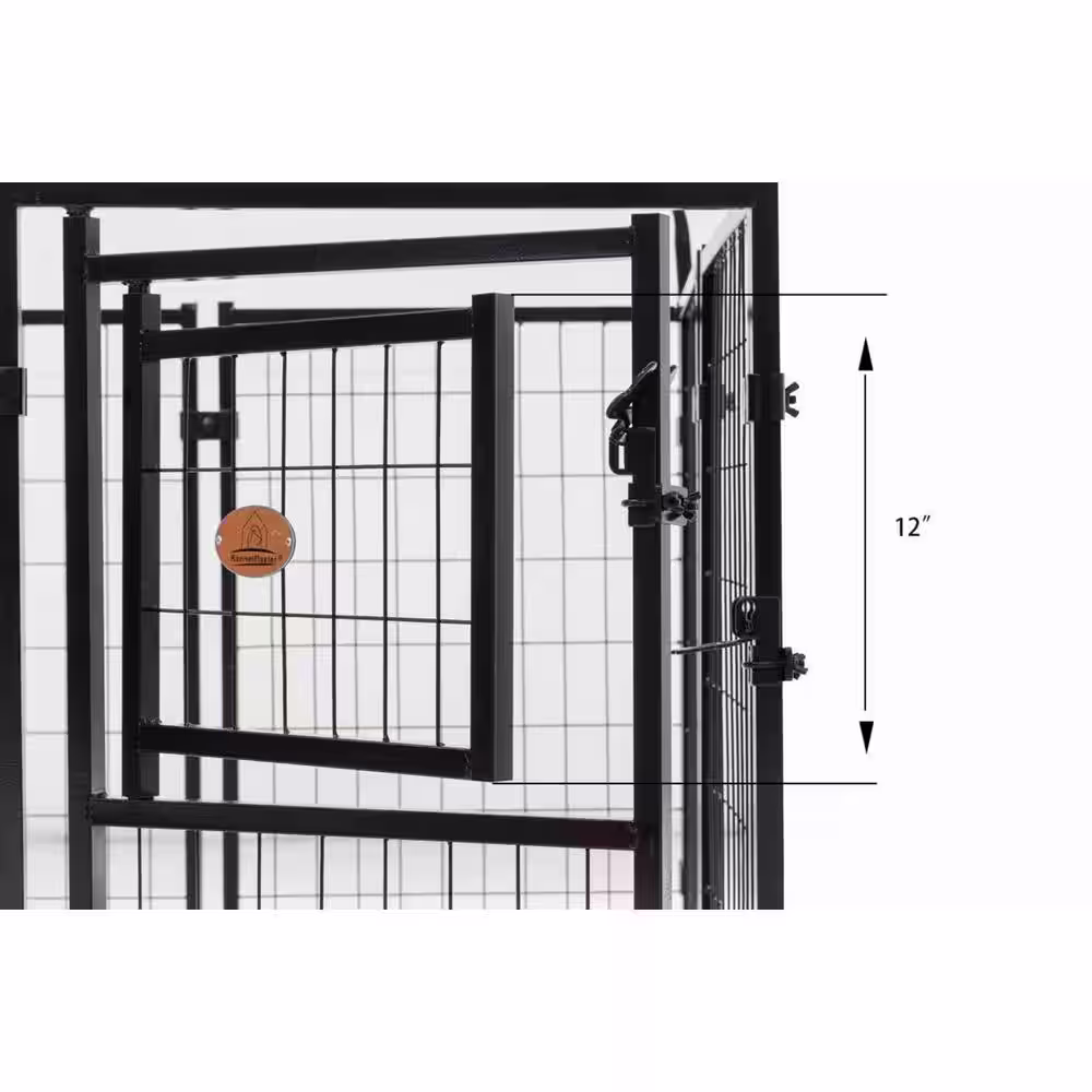 KennelMaster 52 in. x 4 ft. x 4 ft. Welded Wire Dog Fence Kennel Kit
