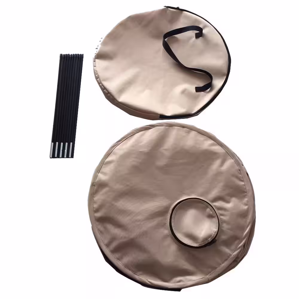 PET LIFE Khaki Climbertree Circular Obstacle Play-Active Travel Collapsible Travel Pet Cat House