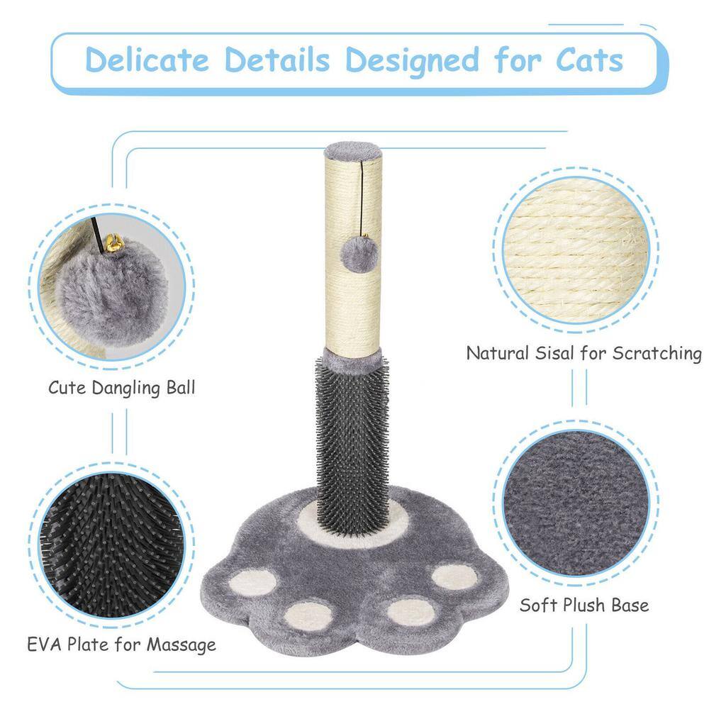 ANGELES HOME 20.5 in. Tall Cat Scratching Post with Sisal Rope and Plush Ball
