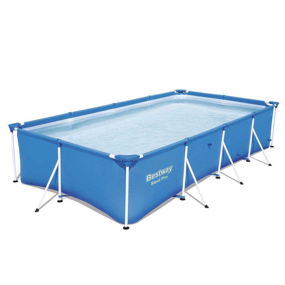 Bestway 157 in. x 83 in. Rectangular 32 in. D Steel Pro Hard Side Frame Above Ground Pool (2-Pack)