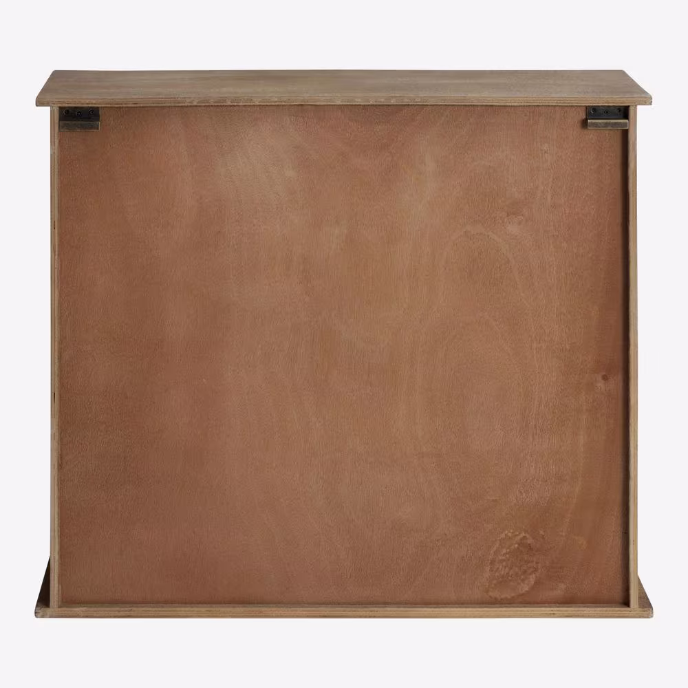 Kate and Laurel Barnhardt 8 in. x 30 in. x 28 in. Rustic Brown Wood Floating Decorative Cubby Wall Shelf With Brackets