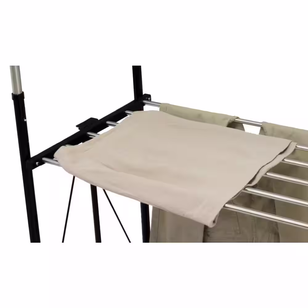 Greenway Stainless Steel Collapsible Double-Bar Garment Rack