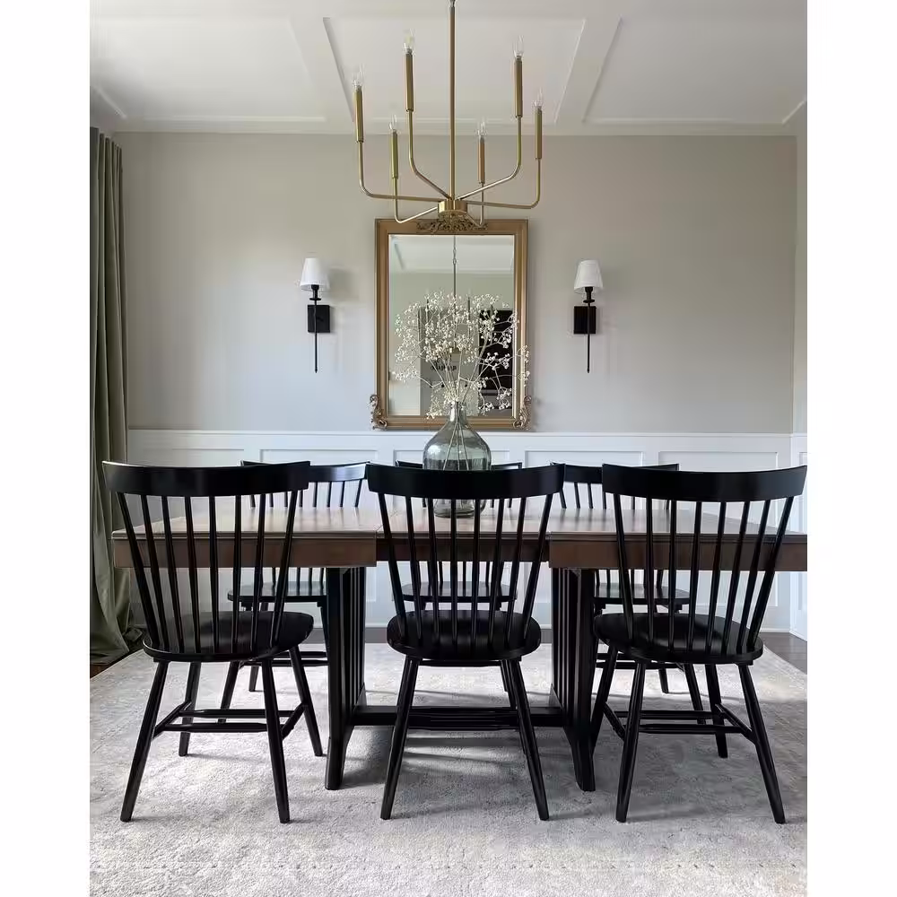 SAFAVIEH Riley Black Wood Dining Chair (Set of 2)