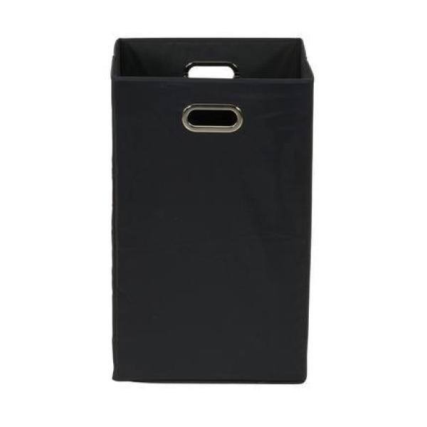 HOUSEHOLD ESSENTIALS GEN Black Collapsible Polyester Laundry Hamper