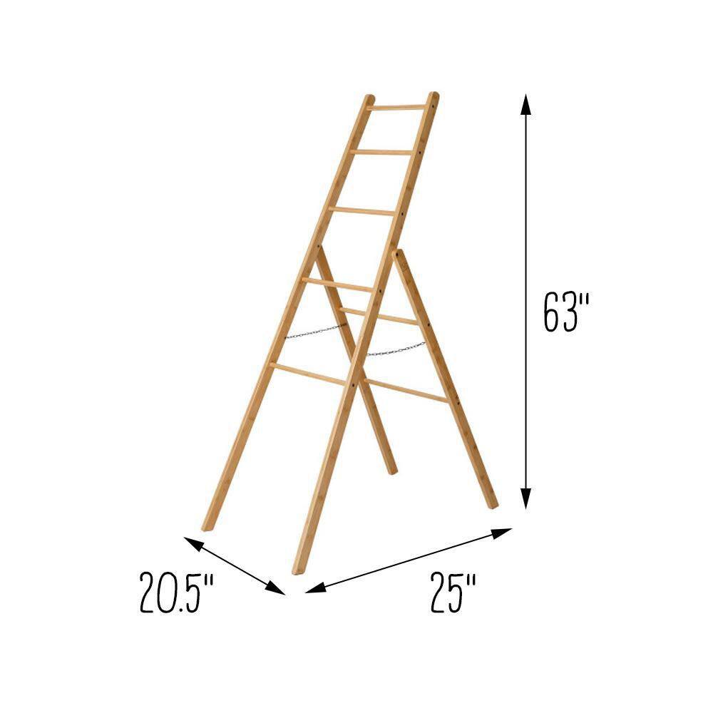 Honey-Can-Do Bamboo Clothes Drying Ladder Rack, 25