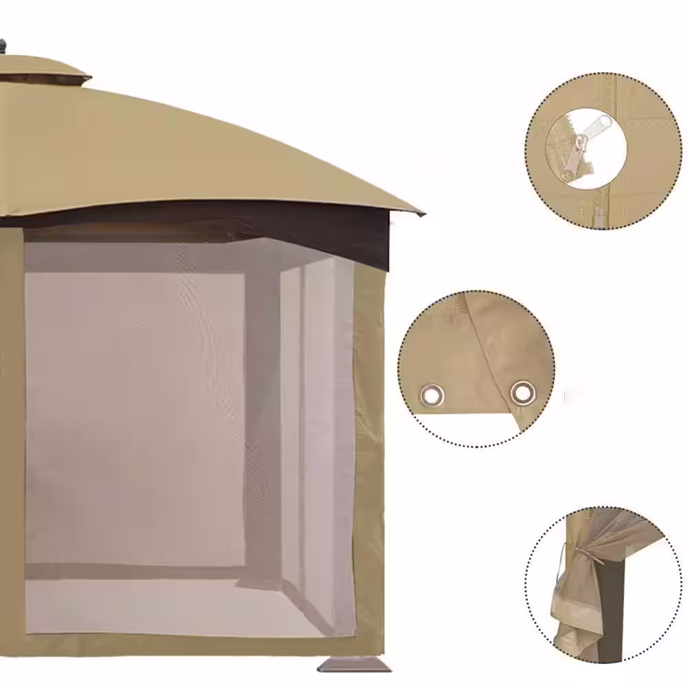 CoastShade 8 ft. x 8 ft. Canopy Mosquito Netting Screen Cream