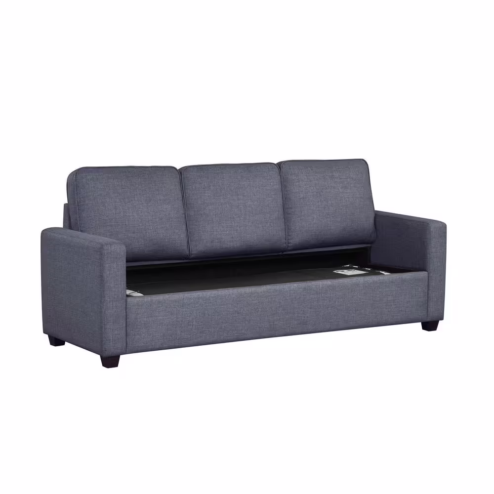 Lifestyle Solutions Jen 80 in. W Convertible Sofabed in Grey Polyester
