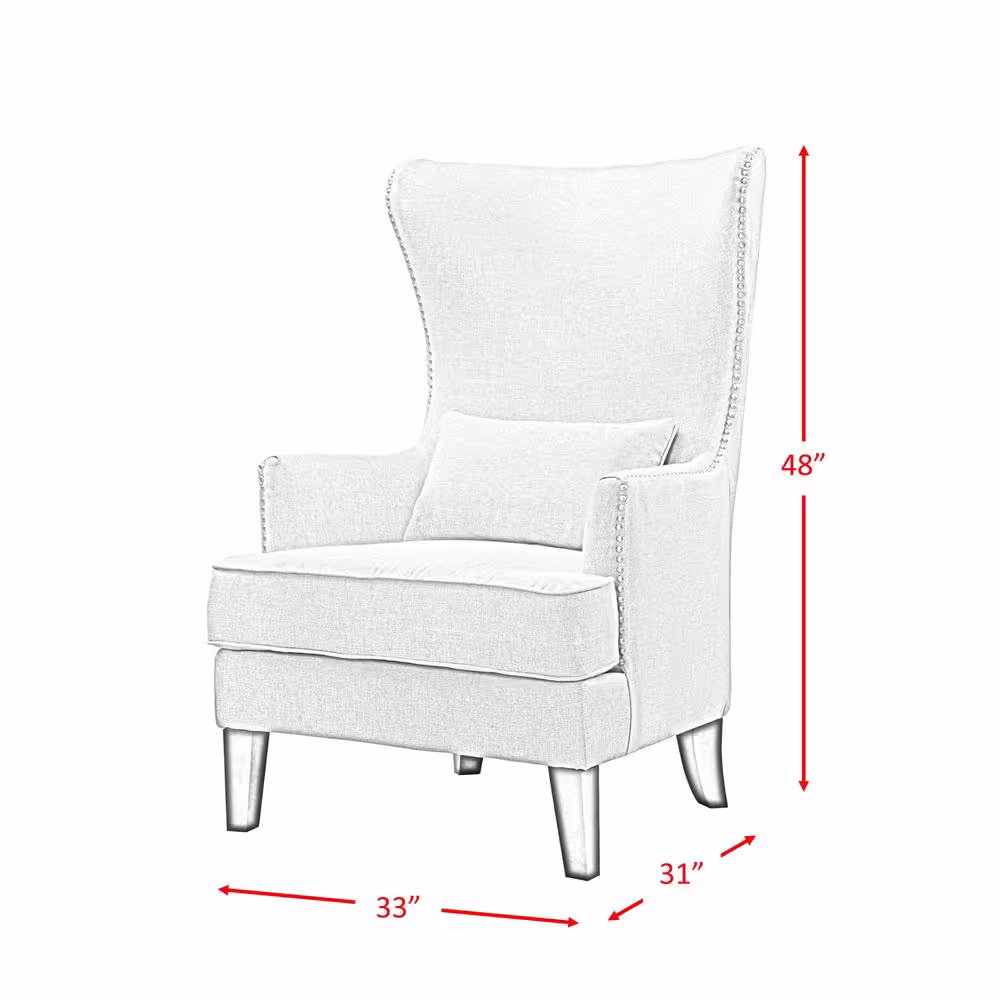 None Kegan French Script Accent Chair