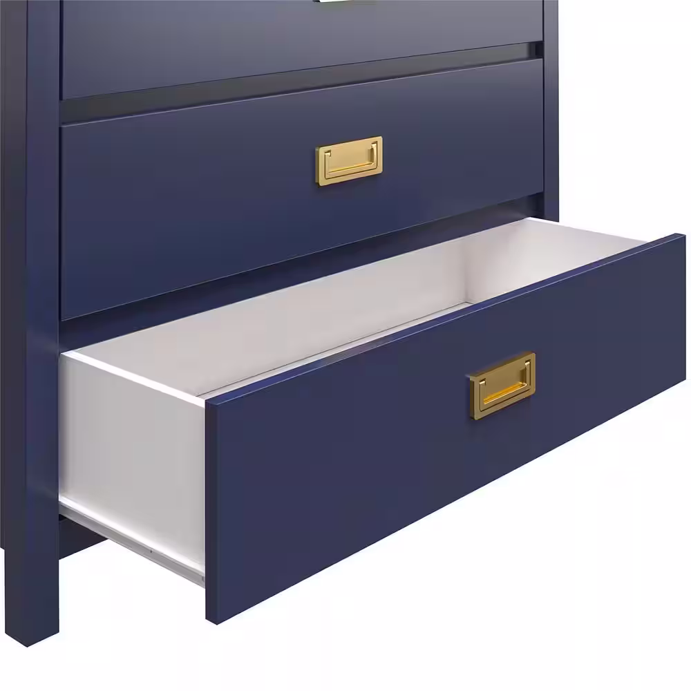 Little Seeds Monarch Hill Haven 5-Drawer Navy Dresser (46.77 in. H x 35.67 in. W x 19.68 in. D)