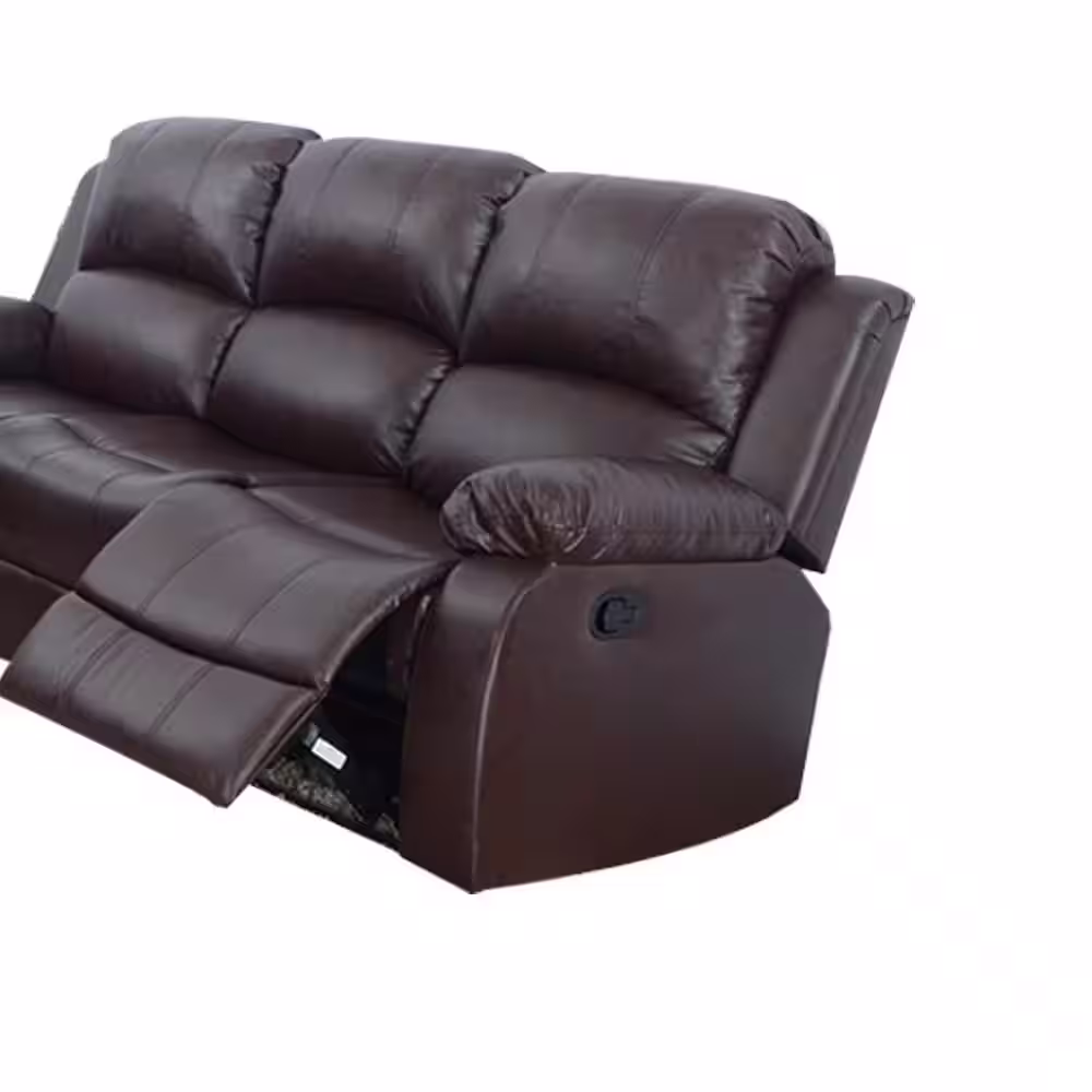 Star Home Living Espresso Brown 2-Piece Leather Living Room Set