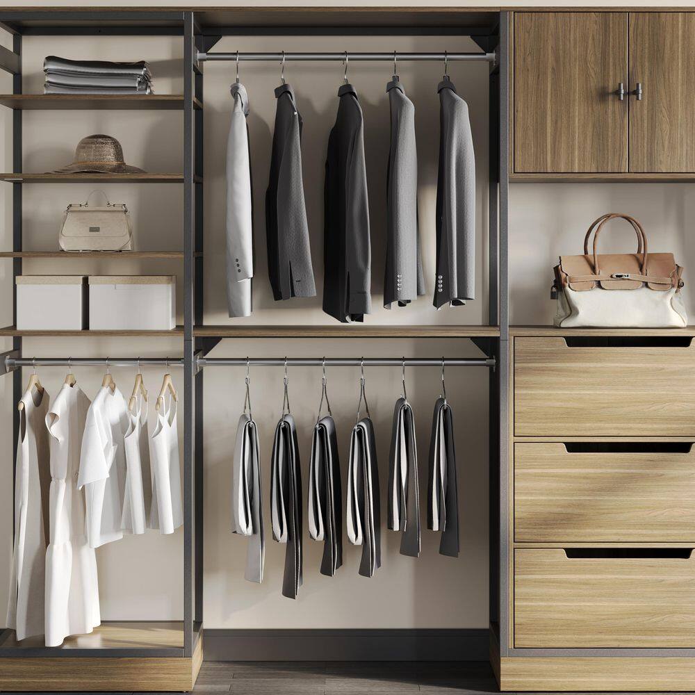 None Bryant closet in 24 in. W with bottom shelves Wood Closet System
