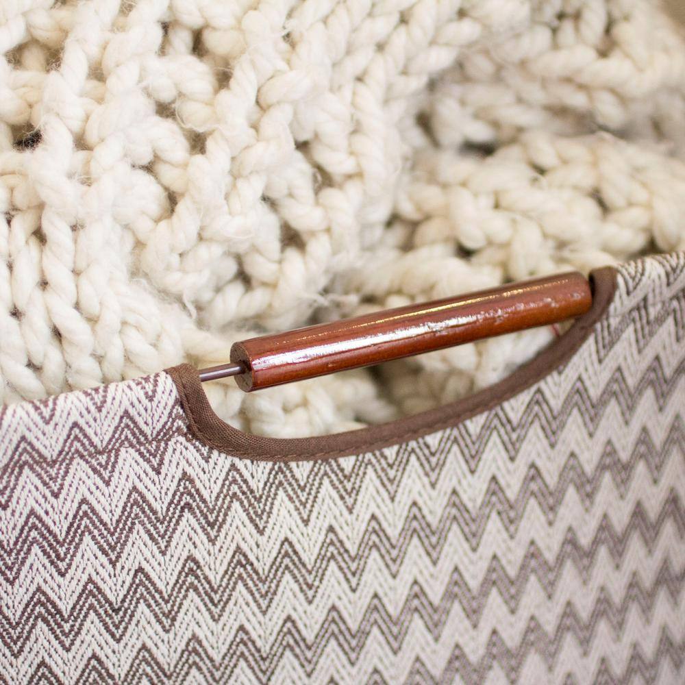 Household Essentials 11 in. H x 16 in. W x 13 in. D Beige Fabric Cube Storage Bin