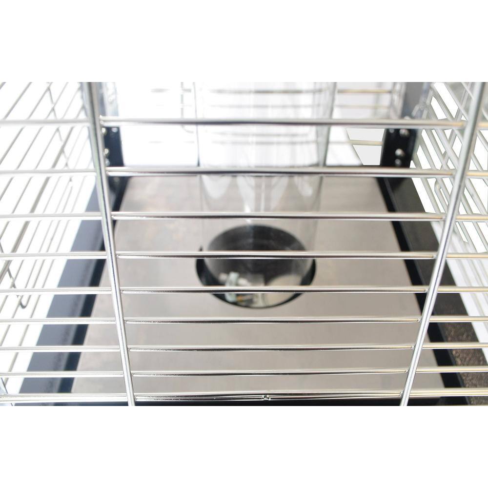 None 40000 BTU Quartz Glass Tube Patio Heater Visual Flame Heater in Black