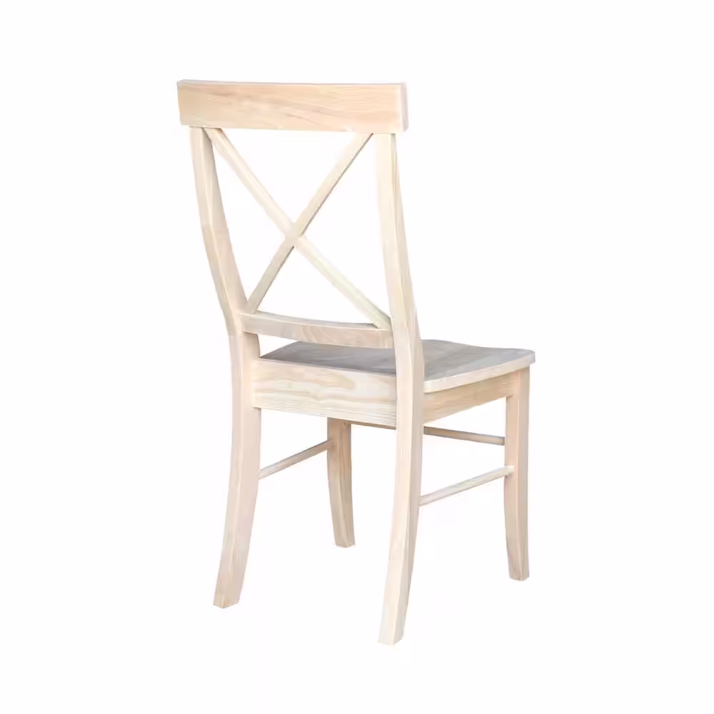 International Concepts Alexa Unfinished Wood X-Back Dining Chair (Set of 2)